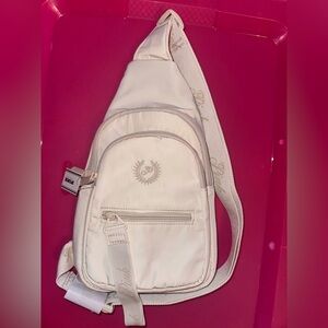PINK Victoria's Secret Cream Backpack with Minimalist Design